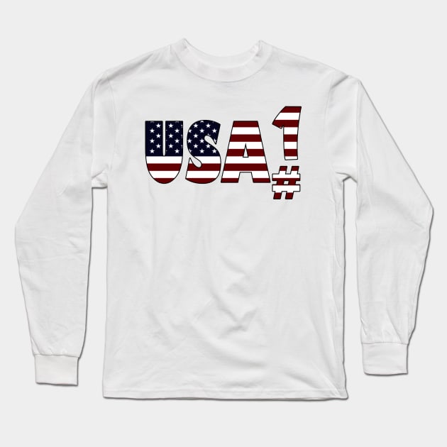 USA #1 Long Sleeve T-Shirt by Twilight